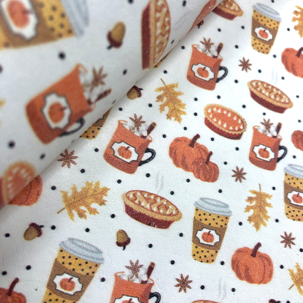 Pumpkin Spice Printed Leather