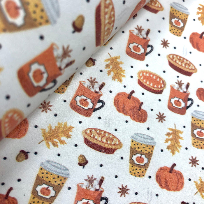 Pumpkin Spice Printed Leather