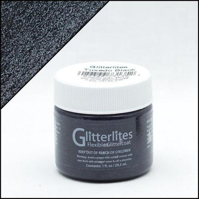 Angelus Glitterlites Paint - Tuxedo Black