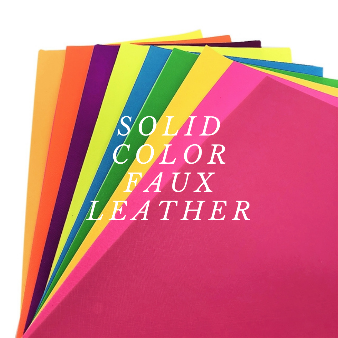 Frogjelly Leather Neon Solid Faux Leather Sheets Neon Pink