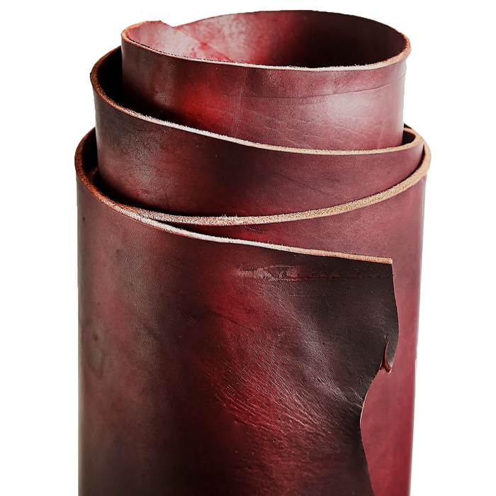 Latigo Leather Side - Burgundy