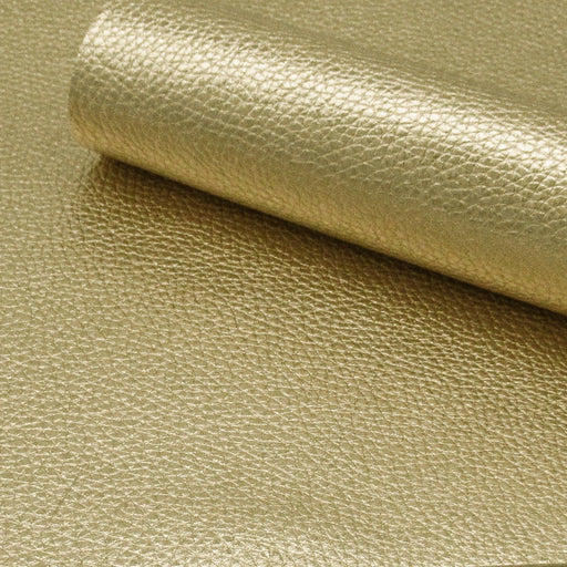 Metallic Gold Pebble Grain Cowhide