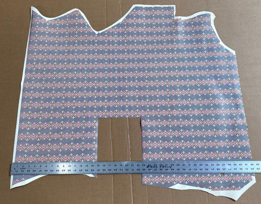 Partial Stripe Aztec Printed Leather