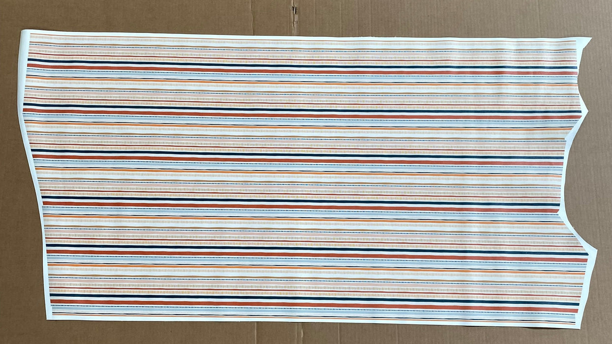 Partial Striped Printed Leather