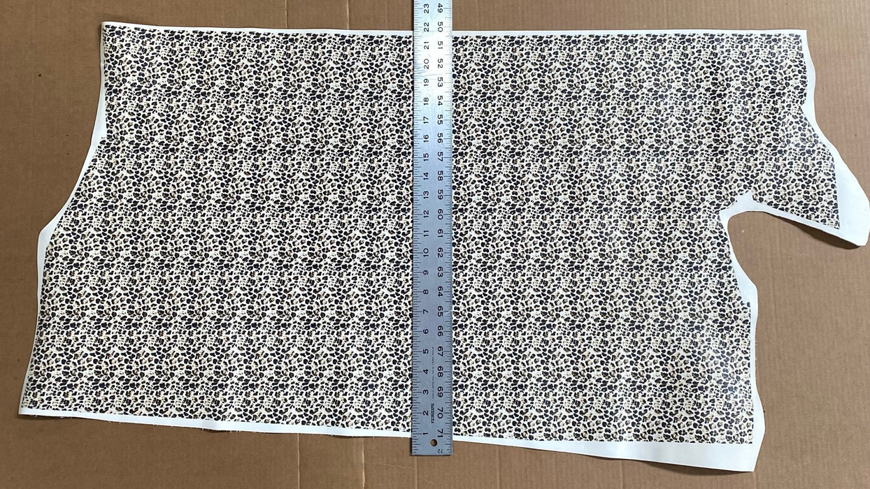 Partial Cheetah Pattern Printed Leather