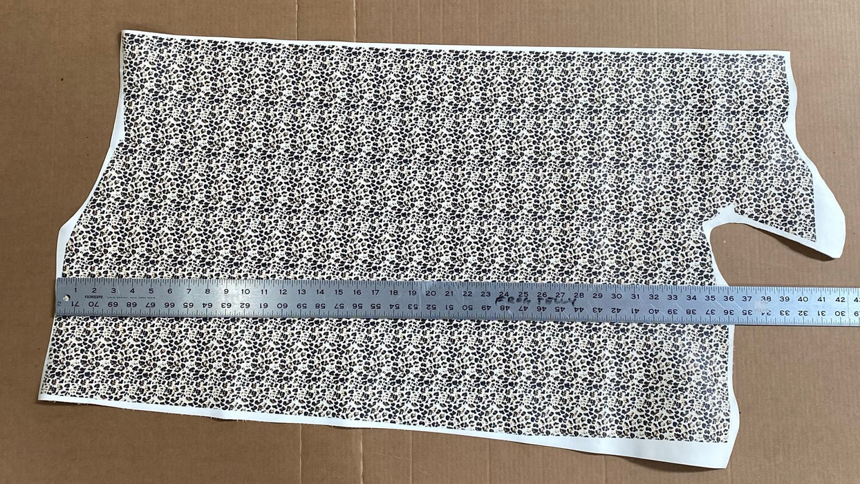 Partial Cheetah Pattern Printed Leather