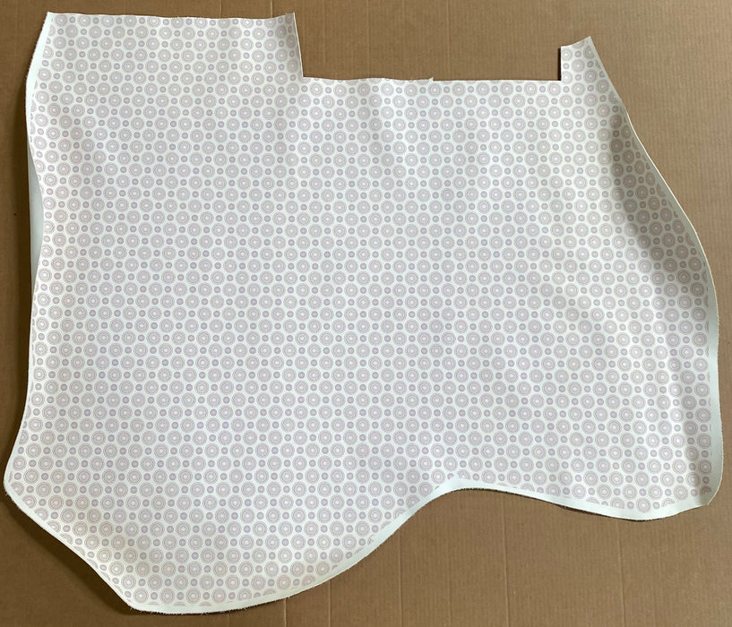 Partial Red & Blue Circles Printed Leather