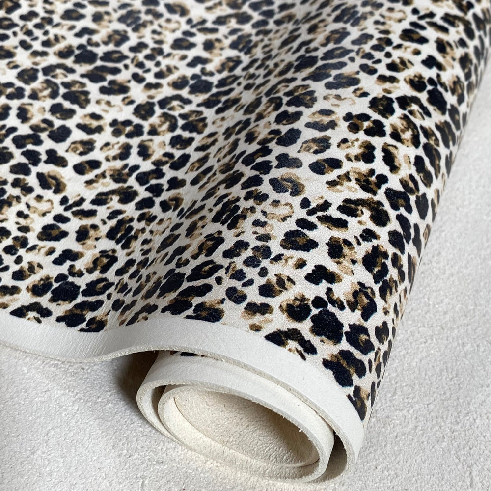 Partial Cheetah Pattern Printed Leather