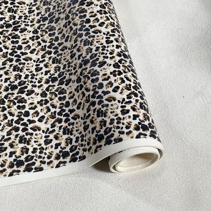 Partial Cheetah Pattern Printed Leather