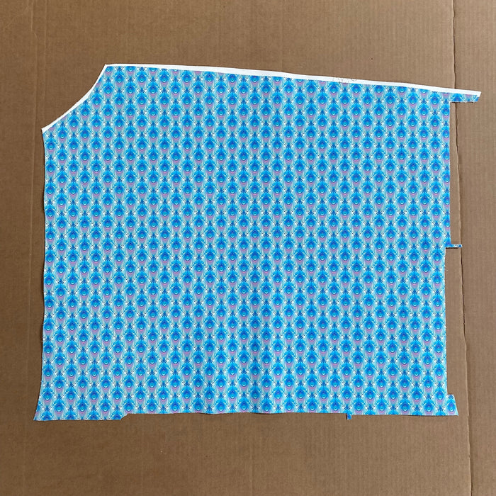 Partial Peacock Feathers Printed Leather