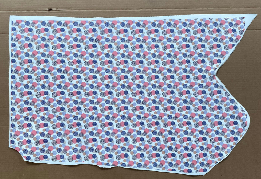 Partial Wild Geometric Circles Printed Leather