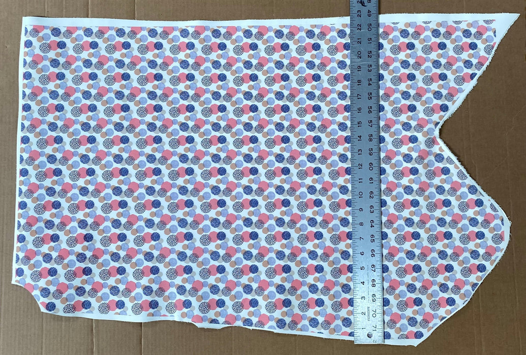 Partial Wild Geometric Circles Printed Leather