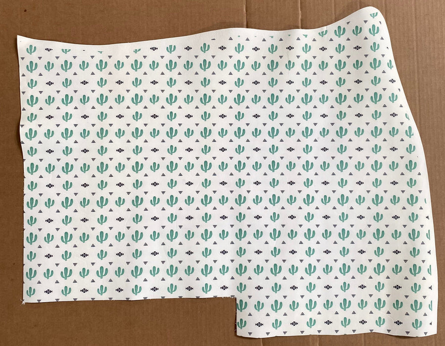 Partial Cactus Aztec Printed Leather