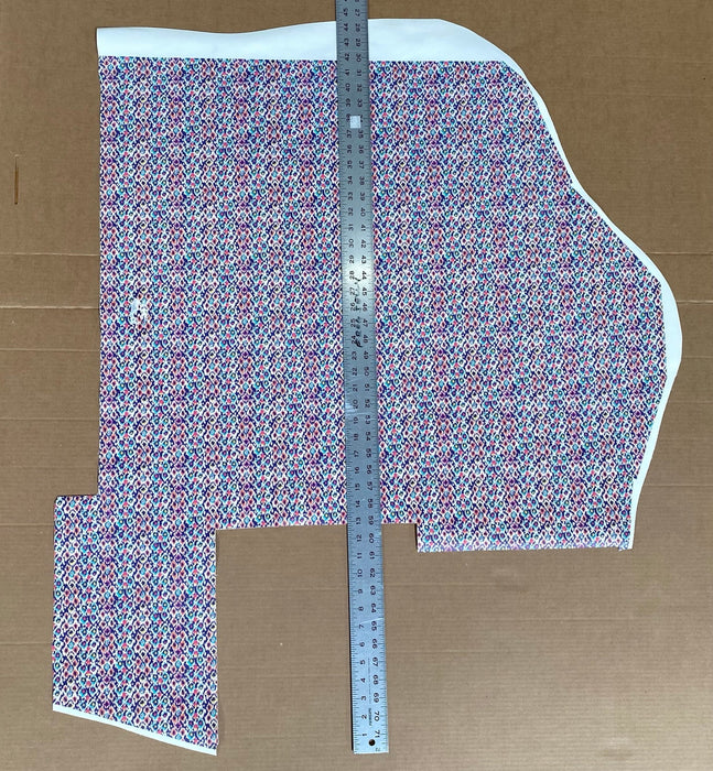Partial Colorful Ikat Printed Leather