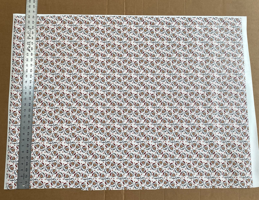 Partial Santa Snowflake Printed Marine Vinyl