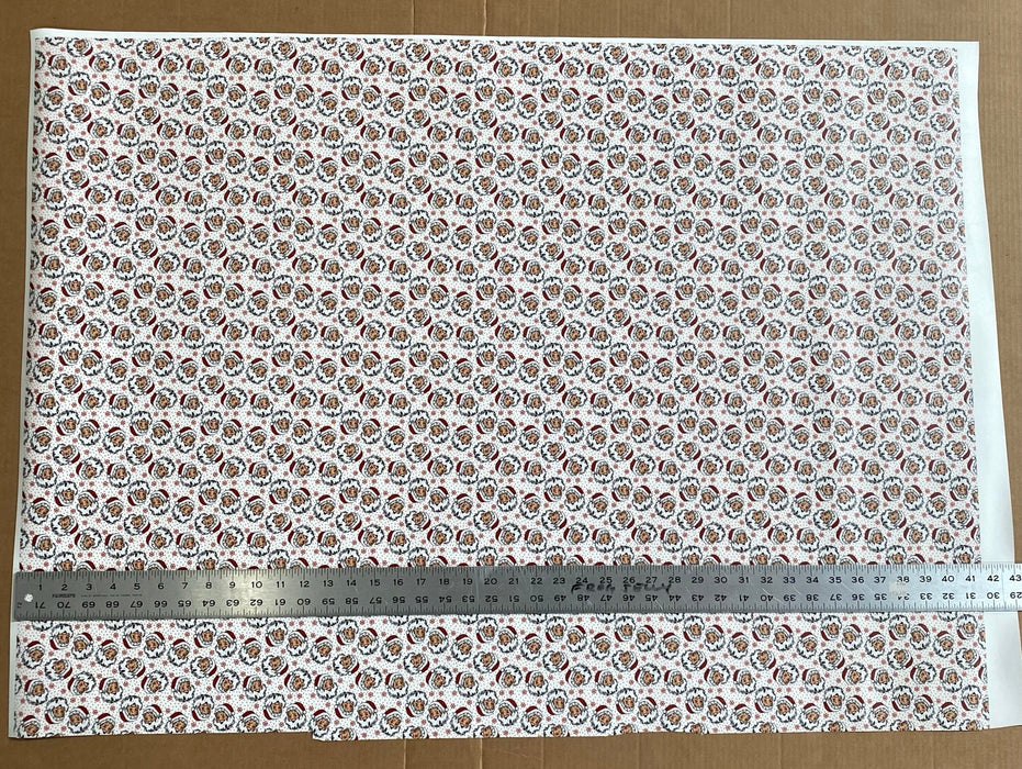 Partial Santa Snowflake Printed Marine Vinyl