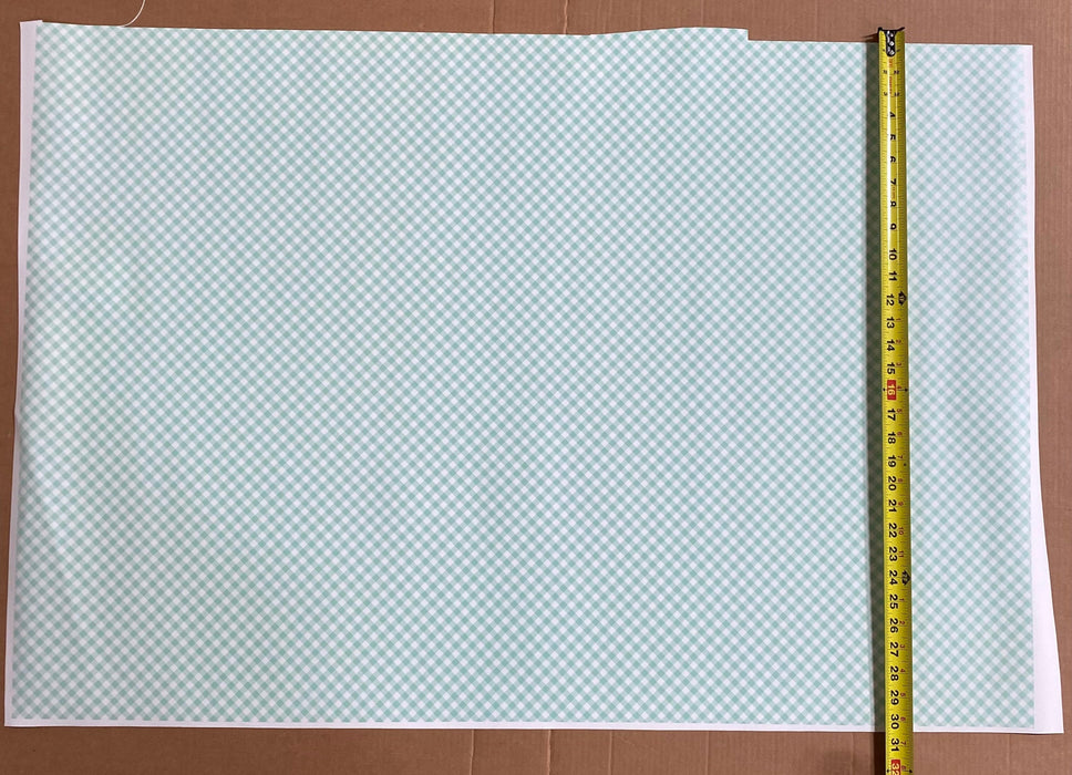 Partial Mint Gingham Printed Marine Vinyl