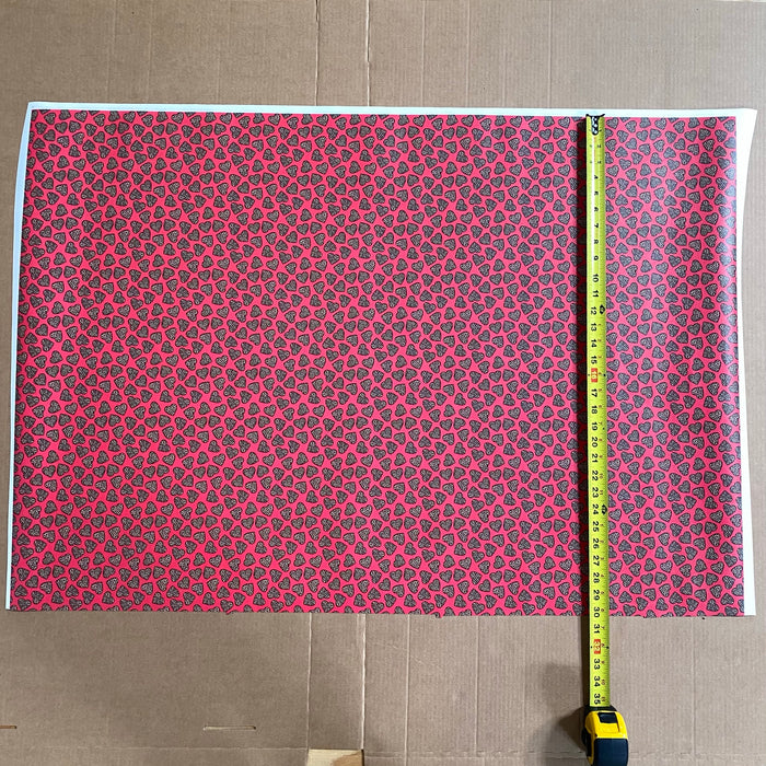 Partial Leopard Heart Printed Marine Vinyl