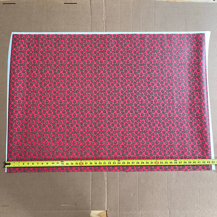 Partial Leopard Heart Printed Marine Vinyl