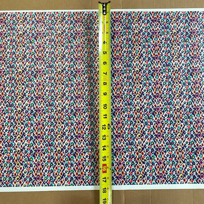 Partial Colorful Ikat Printed Marine Vinyl