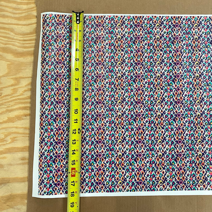 Partial Colorful Ikat Printed Marine Vinyl