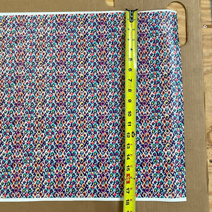 Partial Colorful Ikat Printed Marine Vinyl
