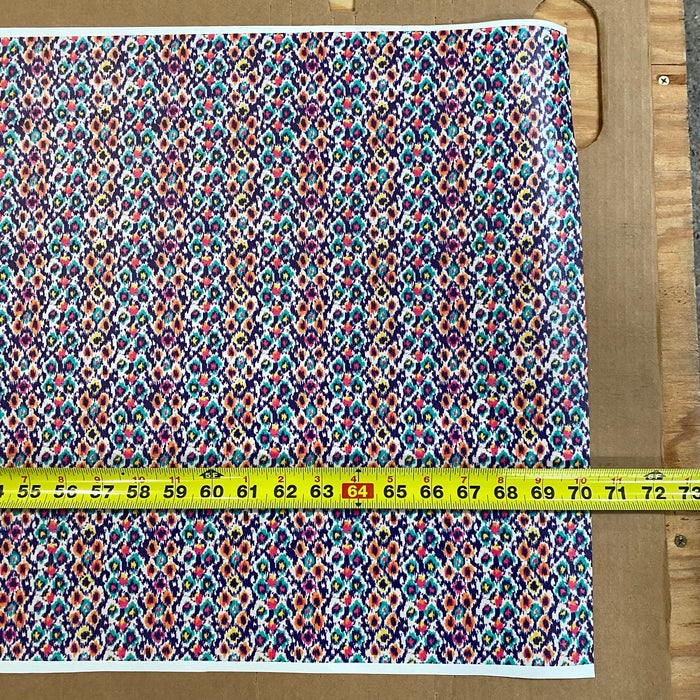 Partial Colorful Ikat Printed Marine Vinyl