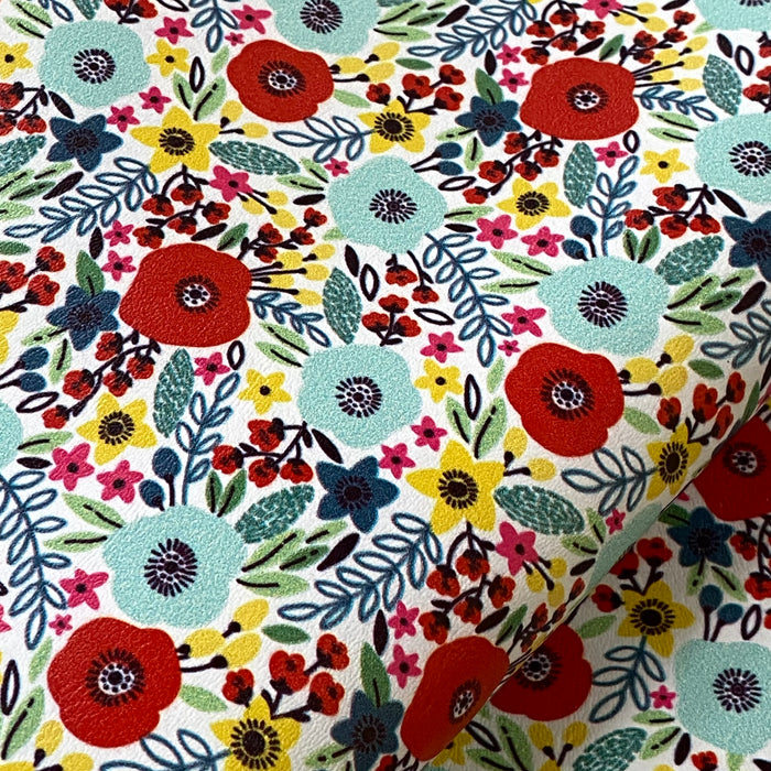 Partial Abstract Meadows Printed Marine Vinyl 28” x 54”