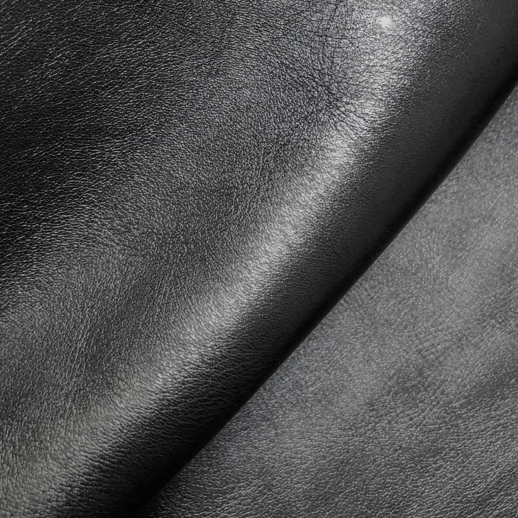MEISTER SHEET【LEATHER】HAKU BLACK Black Italian Leather Sheets 4.5-5 oz Top Grain Cowhide Pre