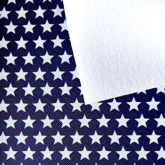 Navy Stars Faux Leather Sheet