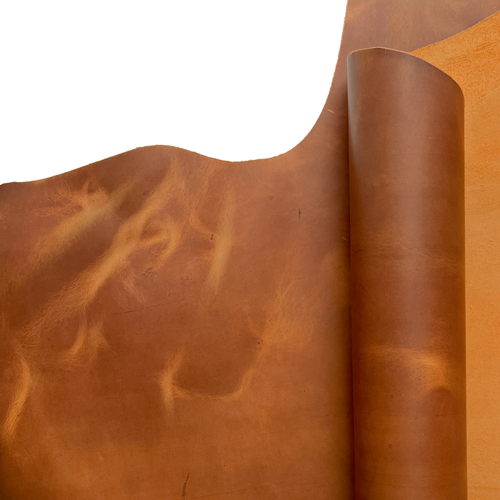 Up Close of Oil Tanned Cowhide Leather 