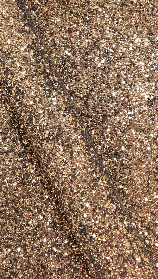Light Bronze Glitter Faux Leather Sheet- Bold Glitter