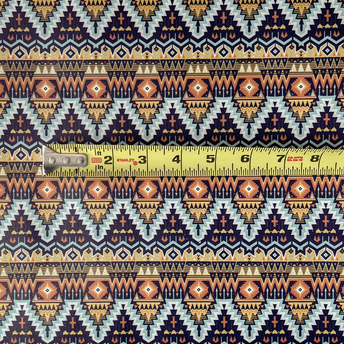 Southwestern Aztec Printed Leather