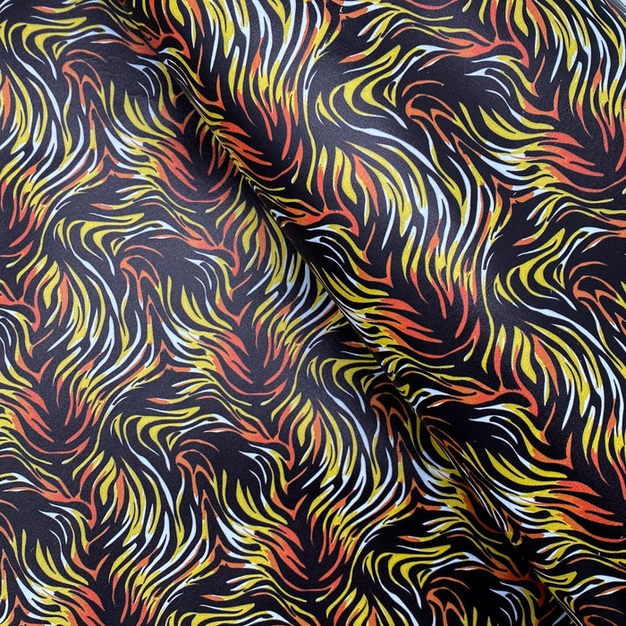 Wild Tiger Stripes Printed Leather