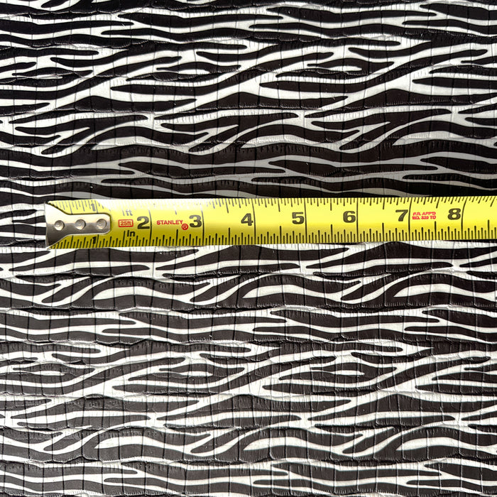 Printed Embossed Leather - Zebra Stripes