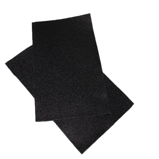 Black Extra Fine Glitter Faux Leather Sheet