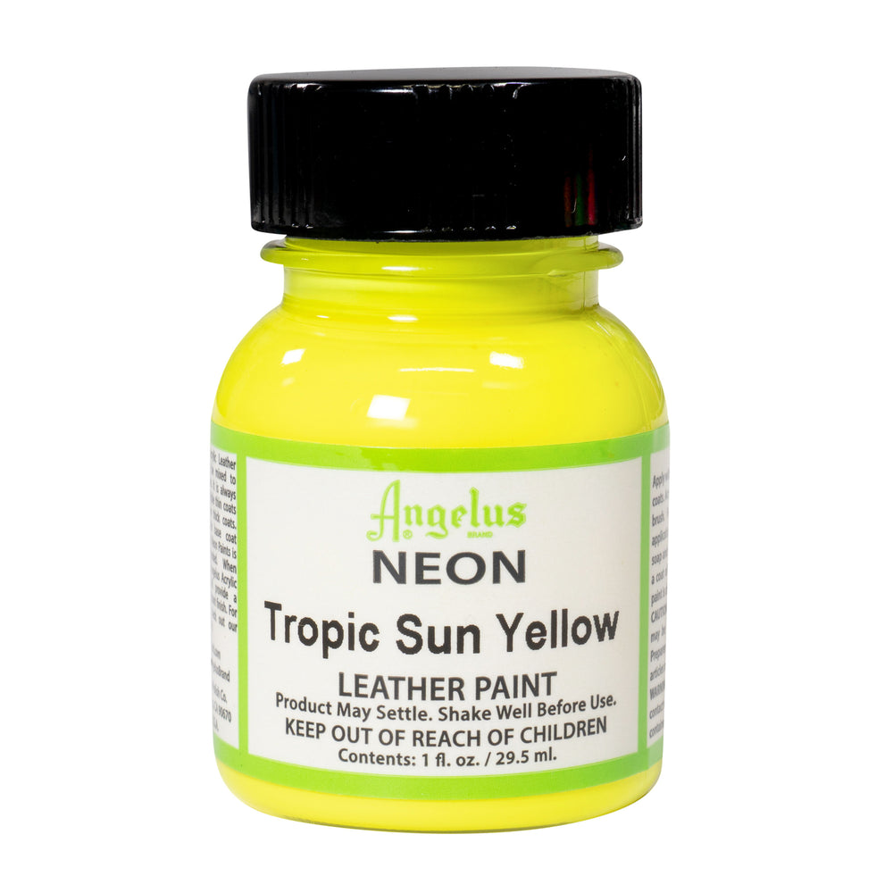 Angelus Tropic Sun Yellow Neon Acrylic Leather Paint 1oz