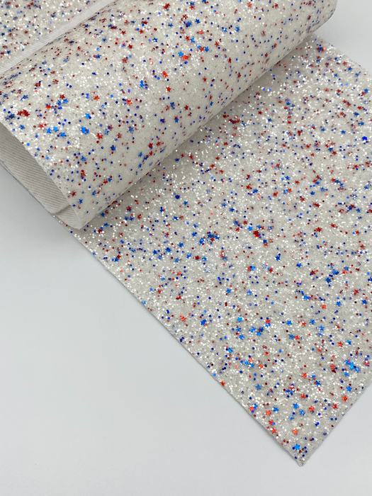 Glitter Fabric Sheet - Independence Day Faux Leather