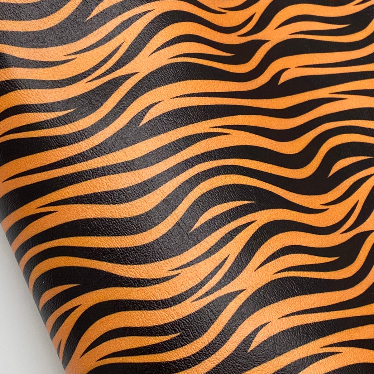 Orange and Black Tiger Stripe Patterned Vinyl Sheets