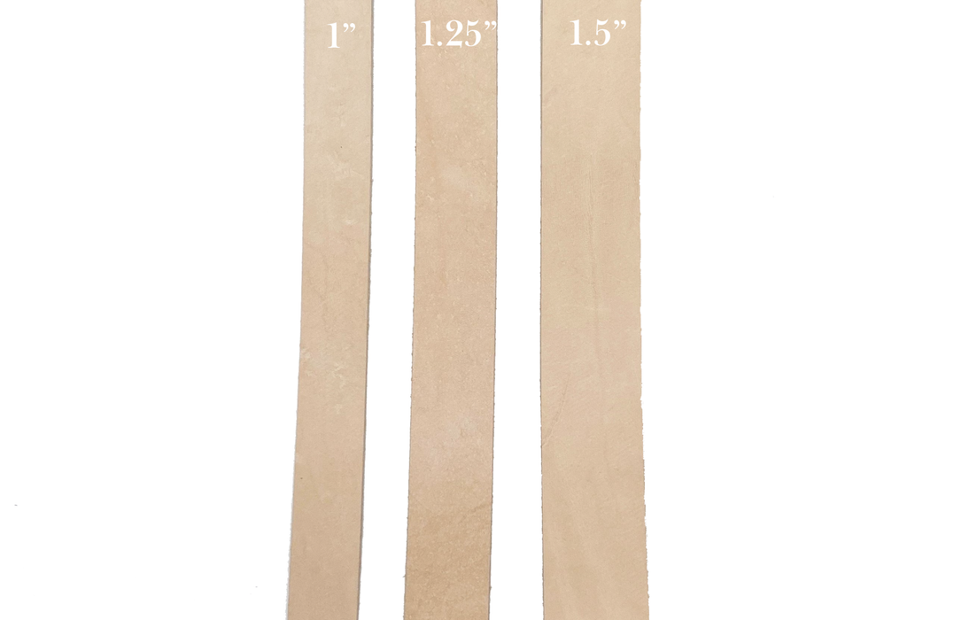 Veg-Tan Eco Belt Strips - Various Widths