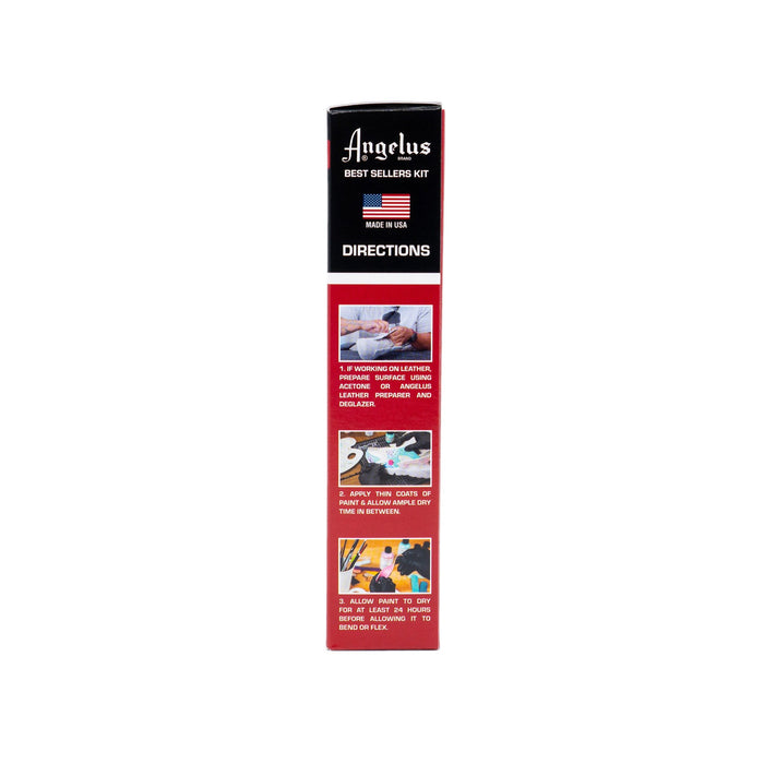 Angelus Acrylic Leather Paint - Best Sellers Kit 12 colors