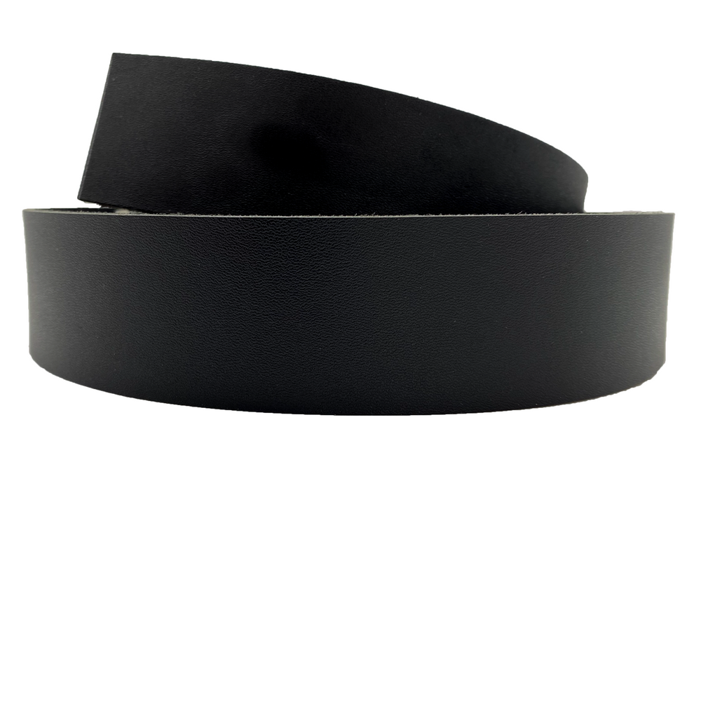 Veg-Tan Black Cowhide Strip 1.5inch