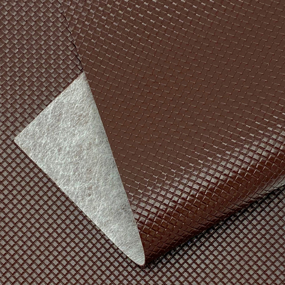 Embossed Faux Leather Sheet - Dark Brown