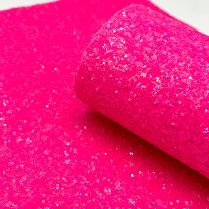 Pink Chunky Glitter Fabric