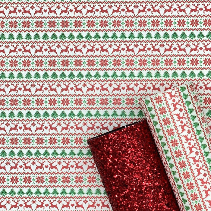 Ugly Sweater Fair Isle - Printed Leather