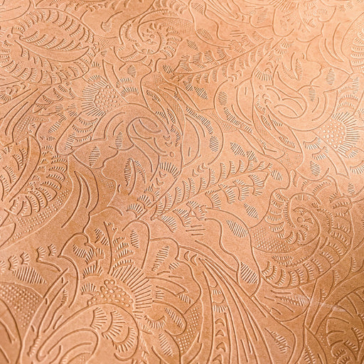 Floral Embossed Veg-Tan Double Shoulders 6oz-7oz