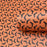 Orange and Black Halloween Bat Pattern Printed Faux Leather