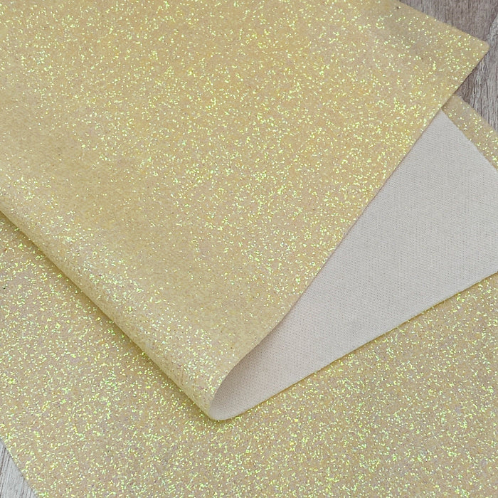 Pale Yellow Glitter Fabric