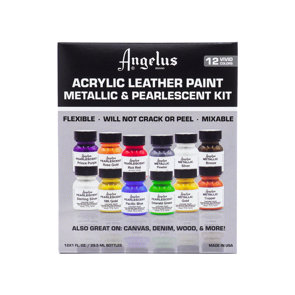 angelus leather paint 12 colours mystery box kit