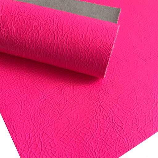 Neon Pink Cowhide Leather Panel
